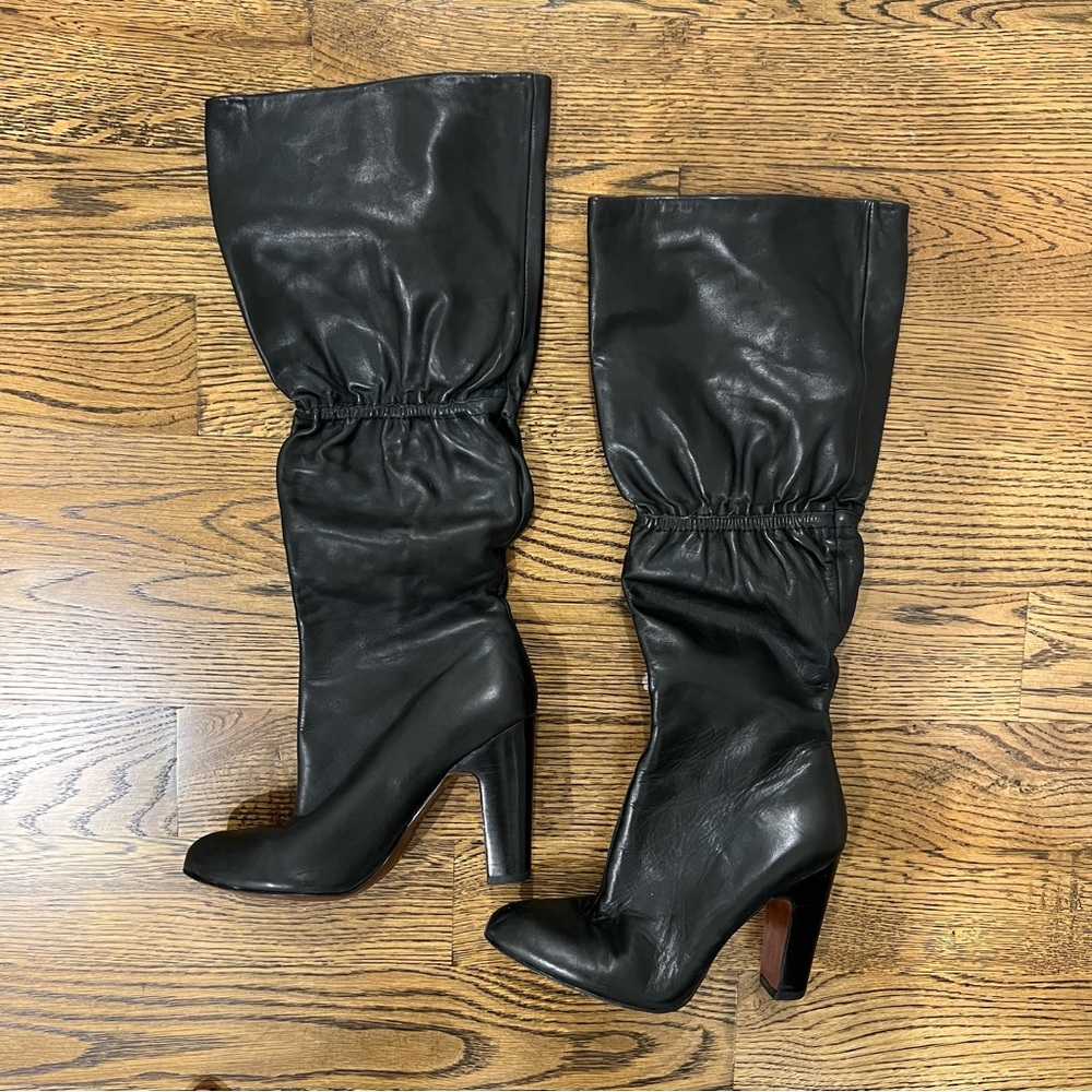 Rosegold Leather Black Boots